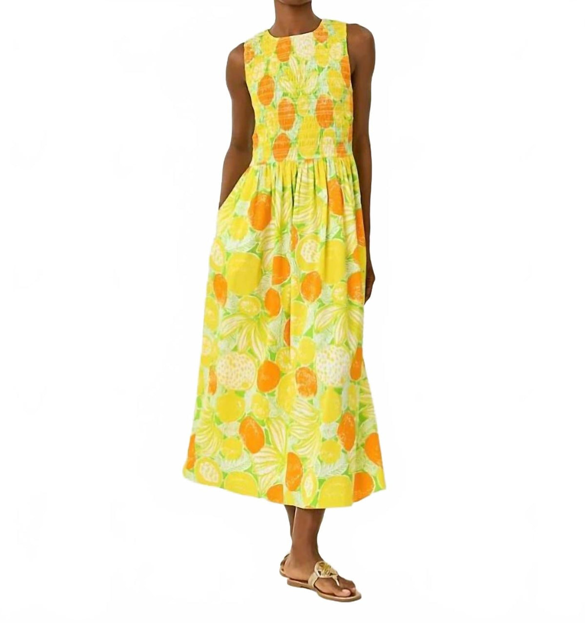 Vestido midi de corte amplio