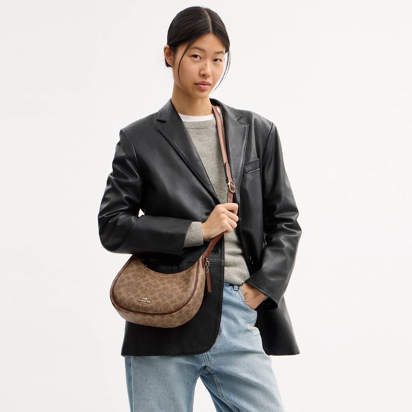 Bolso de hombro de lona