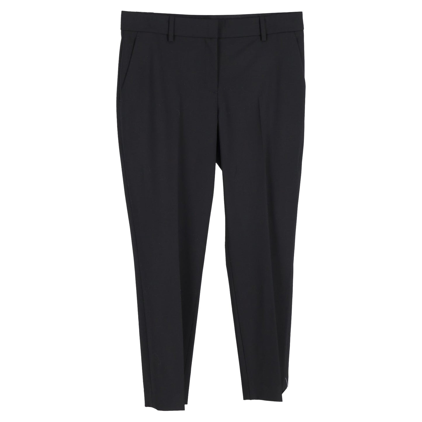Pantalón de lino de corte recto color negro