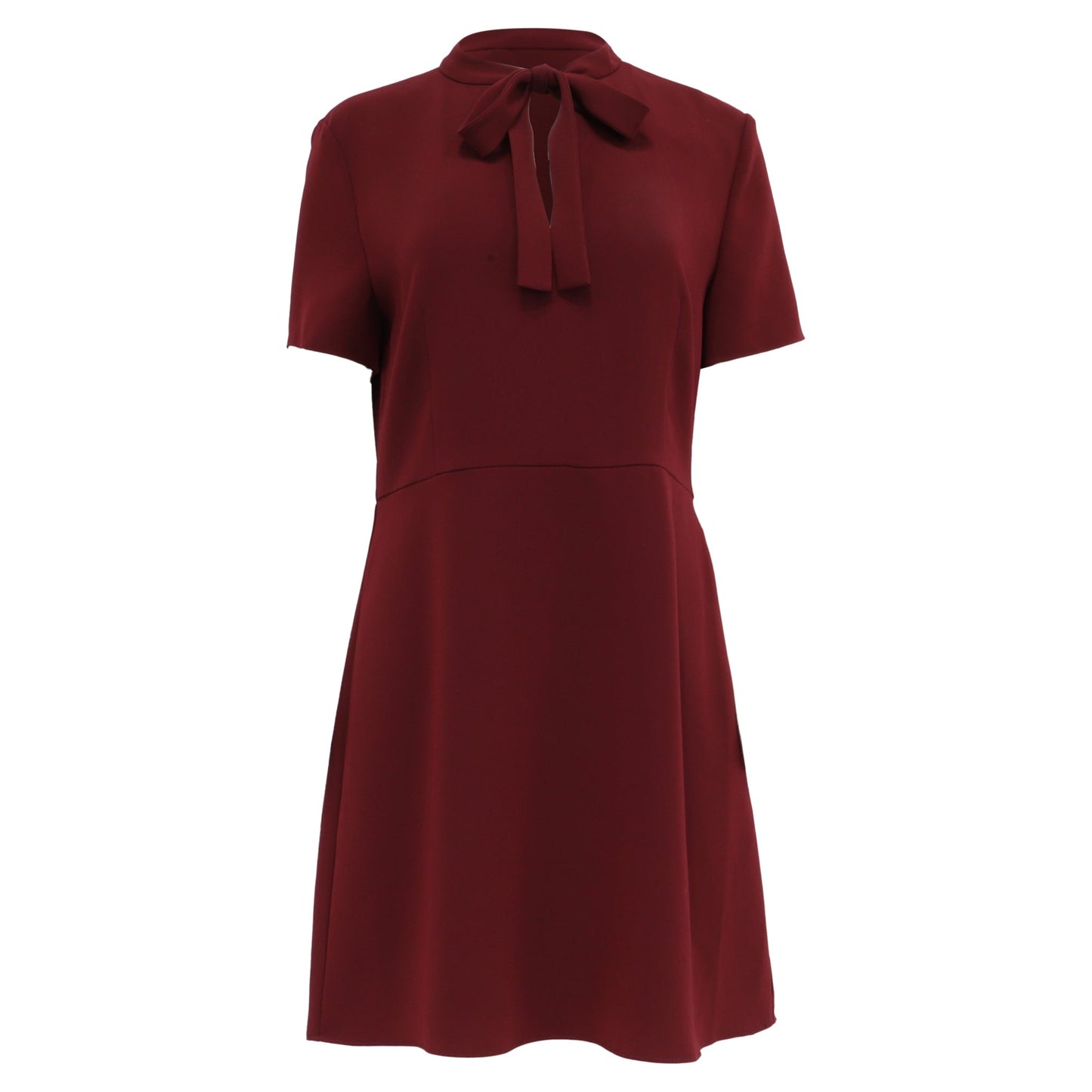 Vestido corto color vinotinto