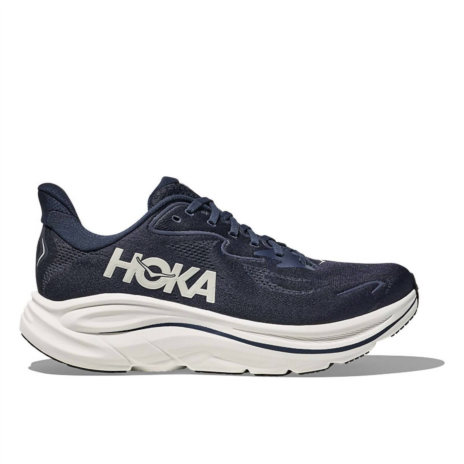 Tenis para correr de hombre color azul marino y blanco
