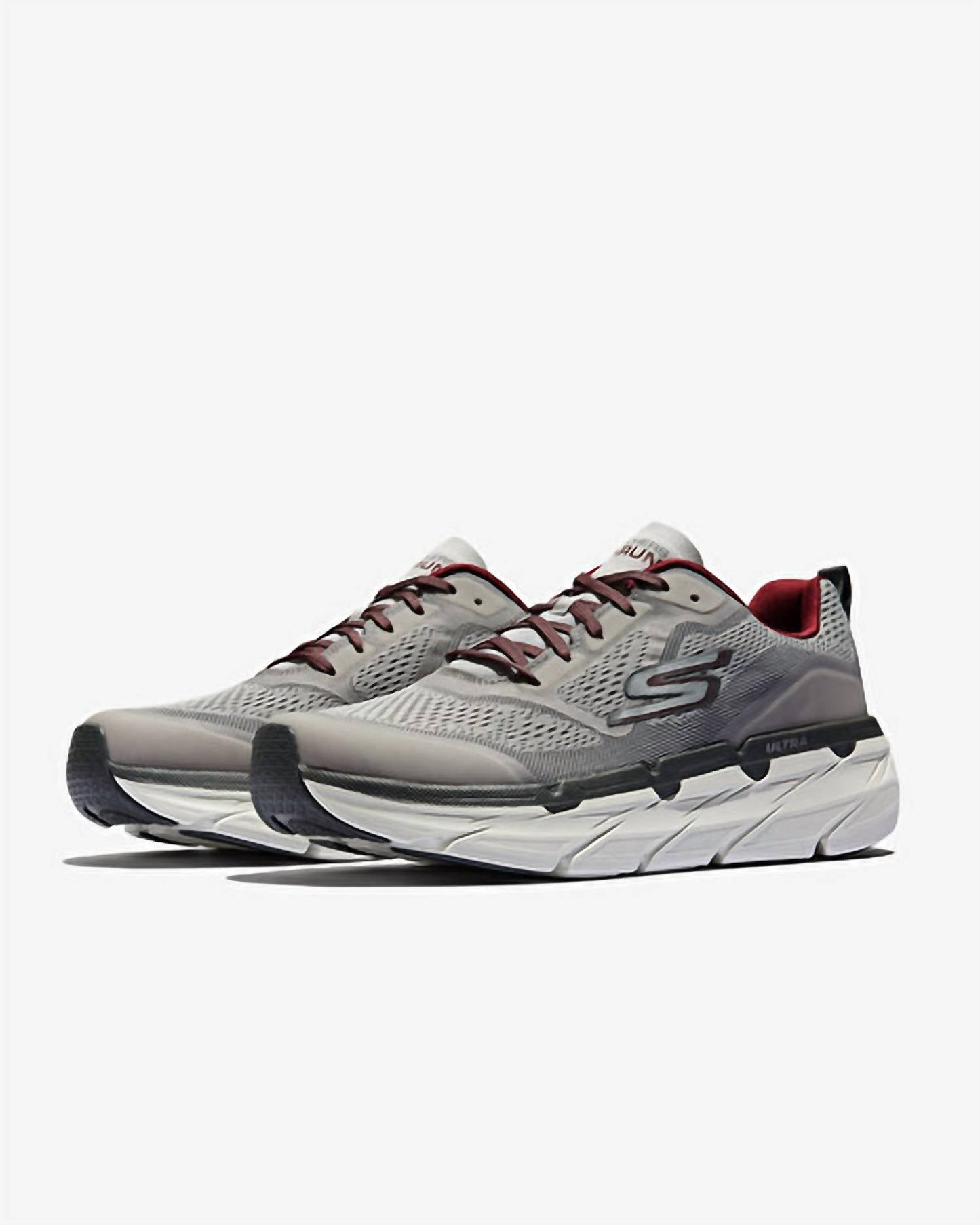 Tenis para correr de hombre color gris y rojo