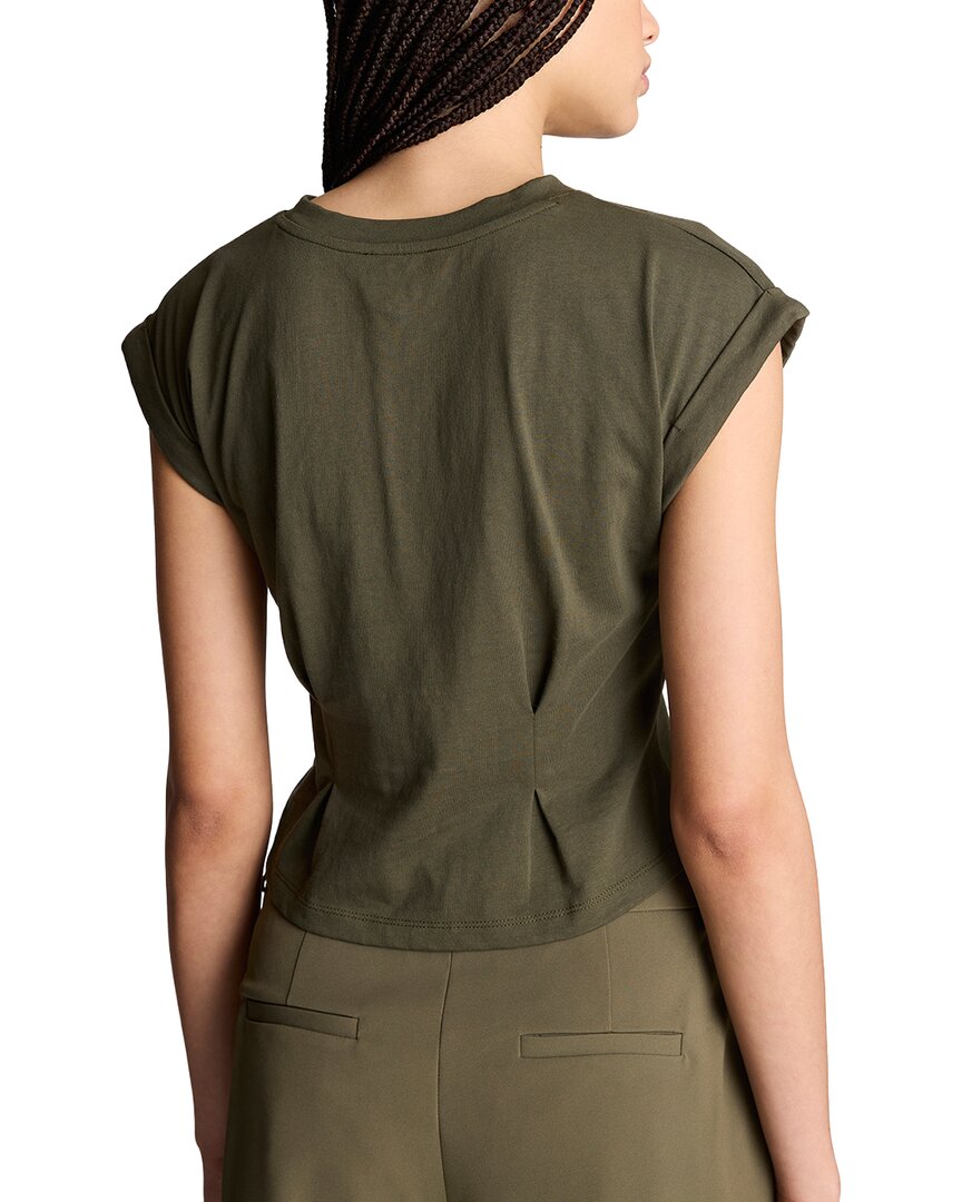 Camiseta de algodón con pliegues