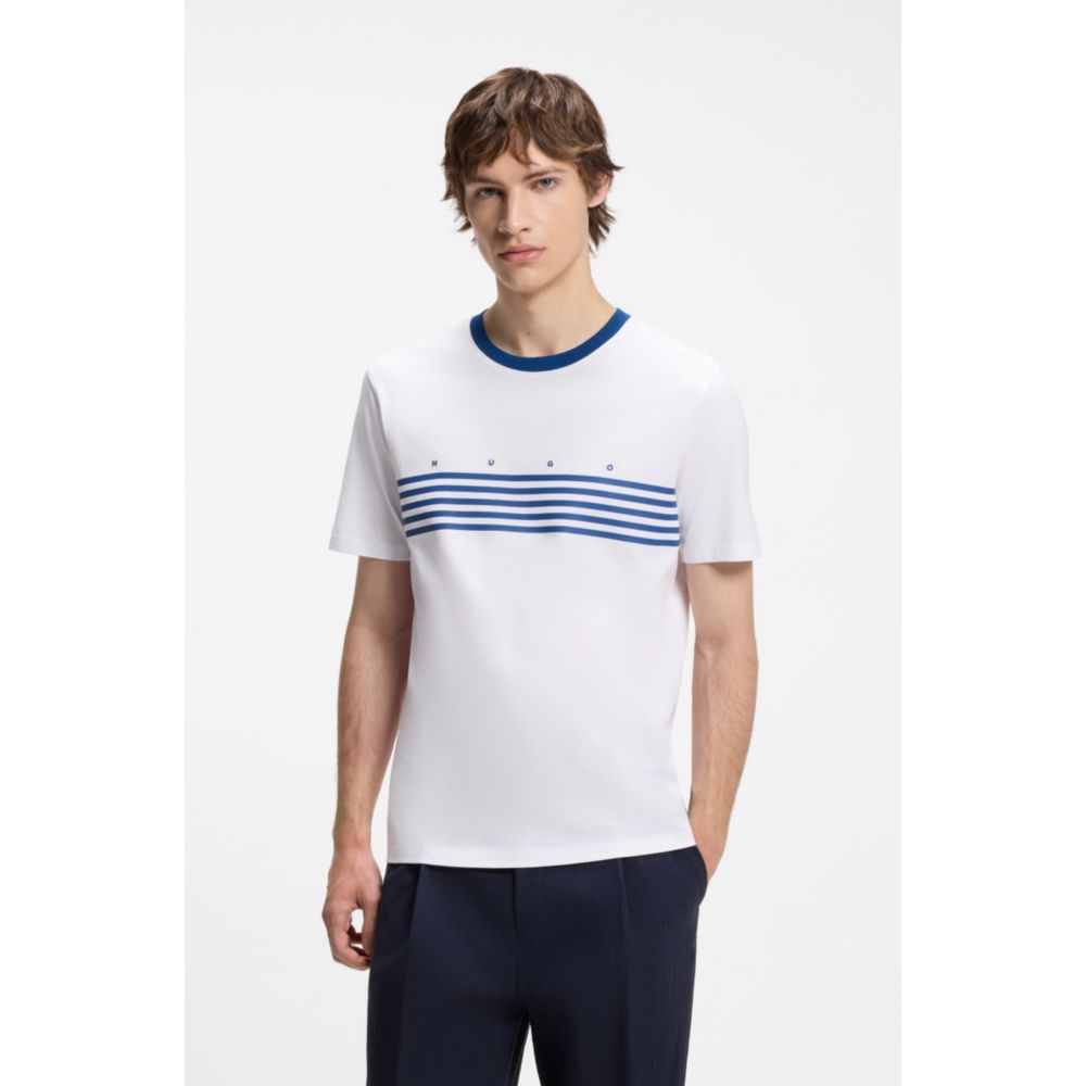 Camiseta de algodón a rayas