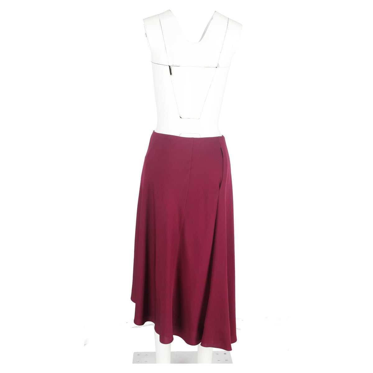 Falda color vinotinto