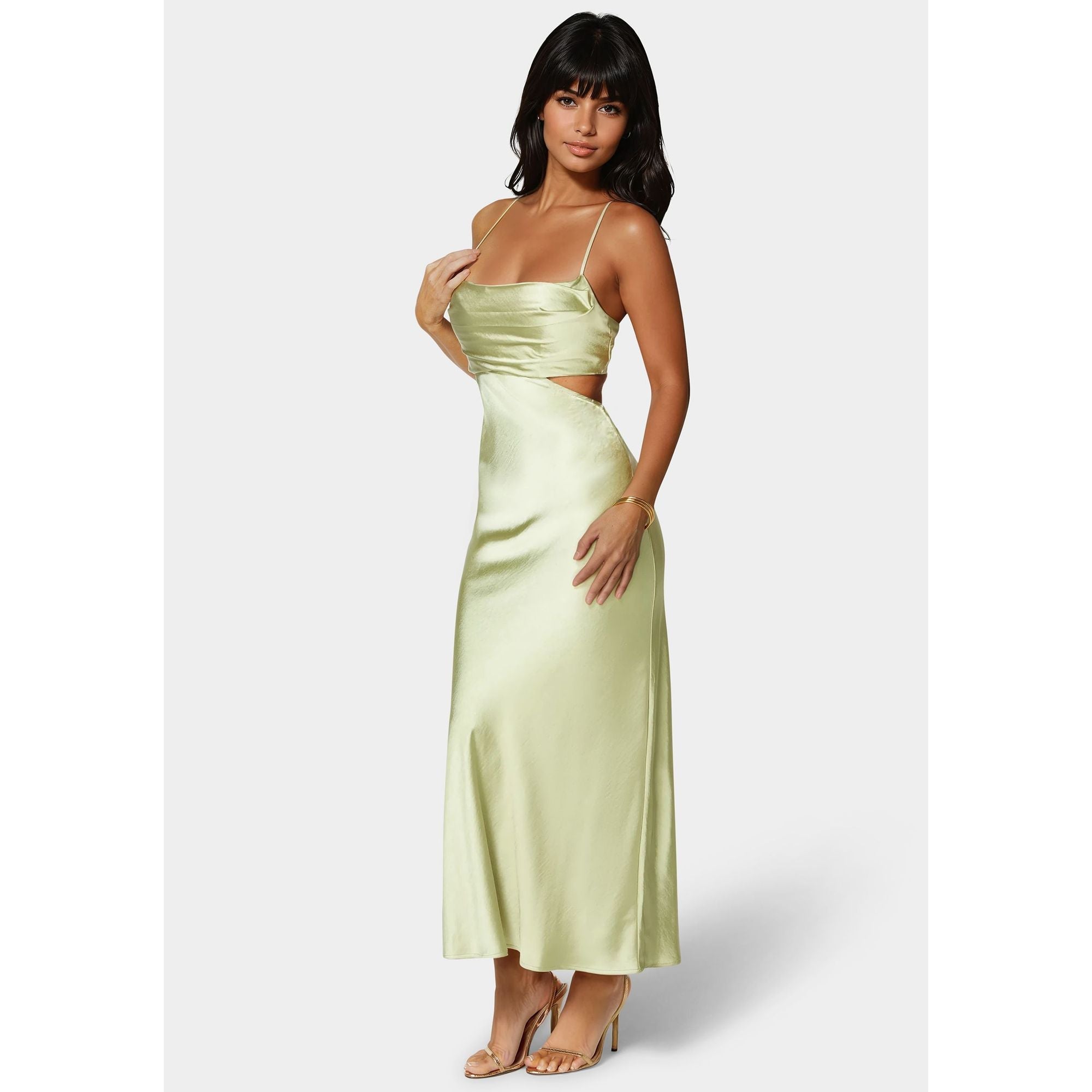 Vestido de mujer midi con espalda descubierta