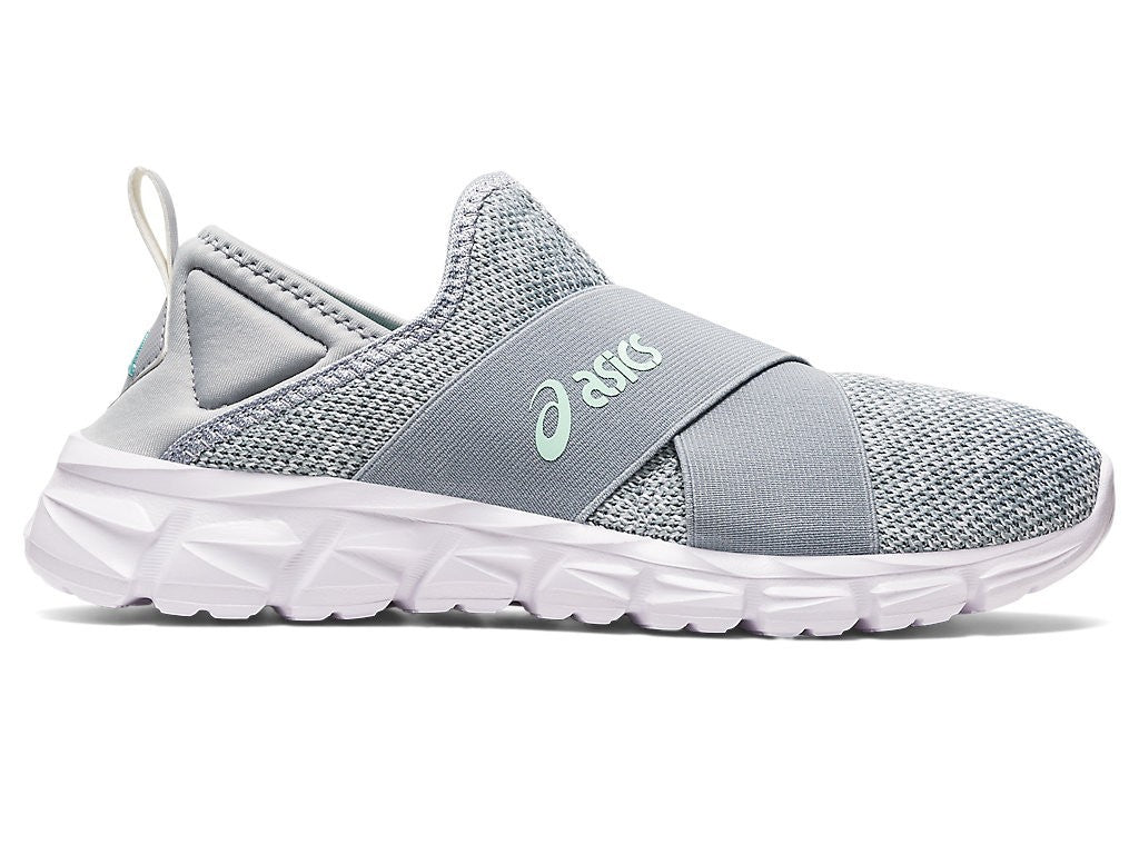 Tenis para correr de mujer sin cordones color gris