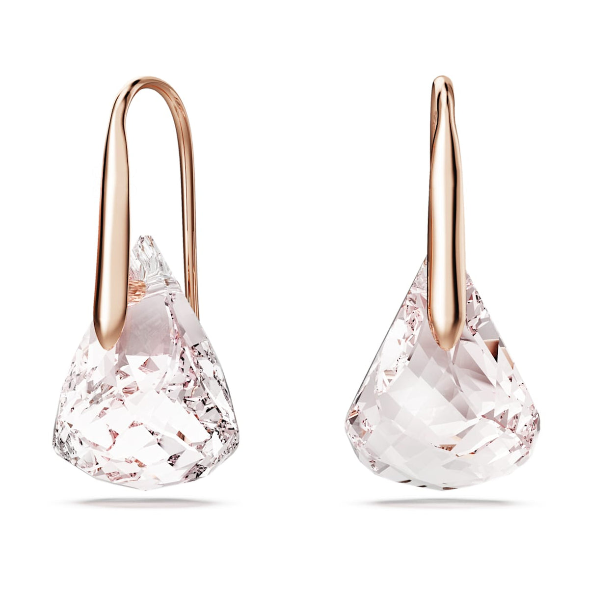 Aretes color oro rosa y rosado