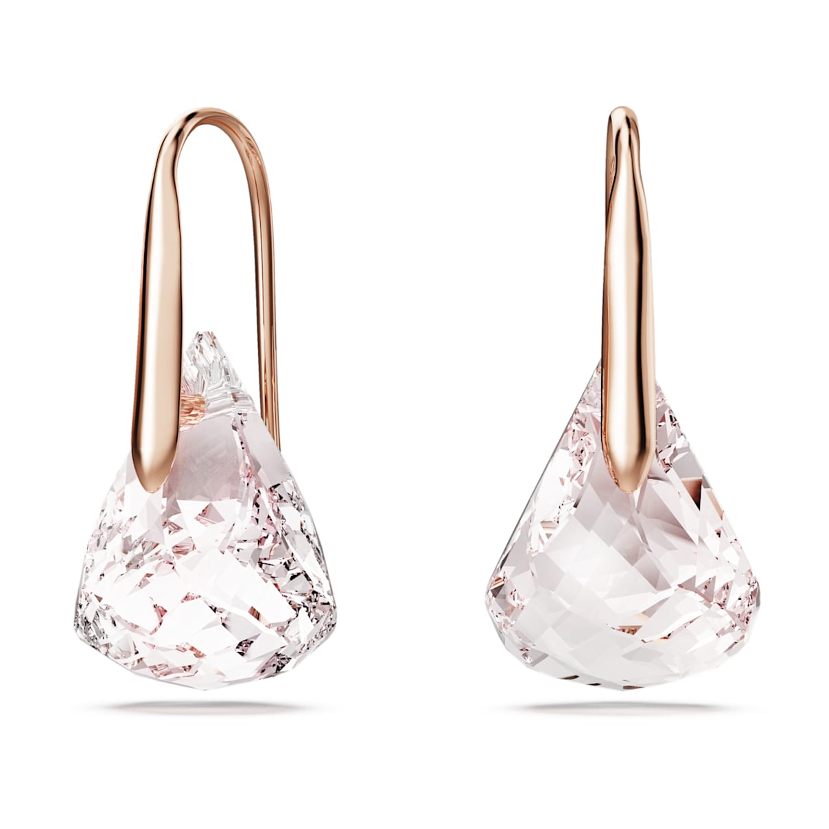 Aretes color oro rosa y rosado