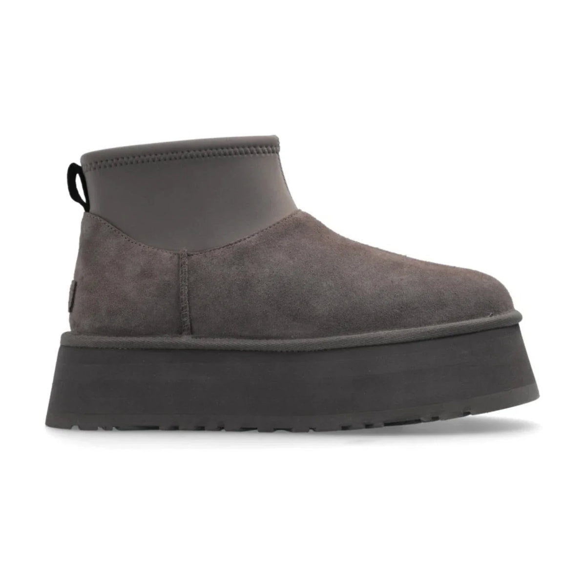 Botas de mujer de gamuza con plataforma color gris oscuro