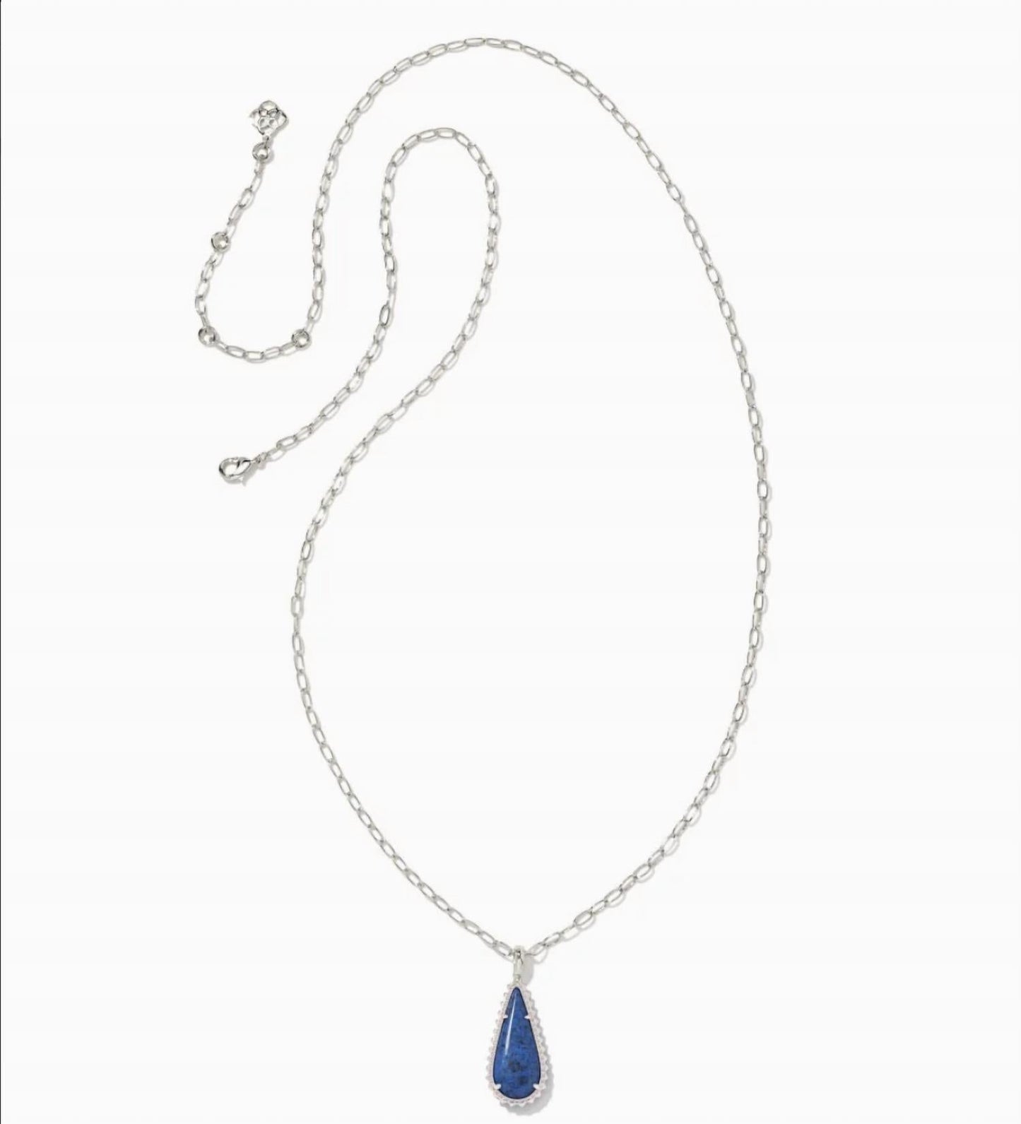 Collar de mujer color azul y plateado