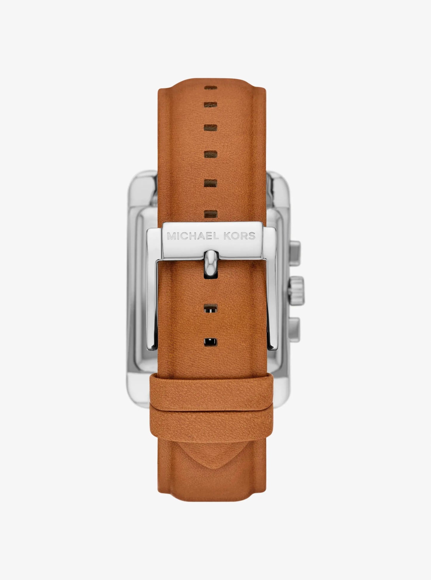 Reloj de cuero color plateado