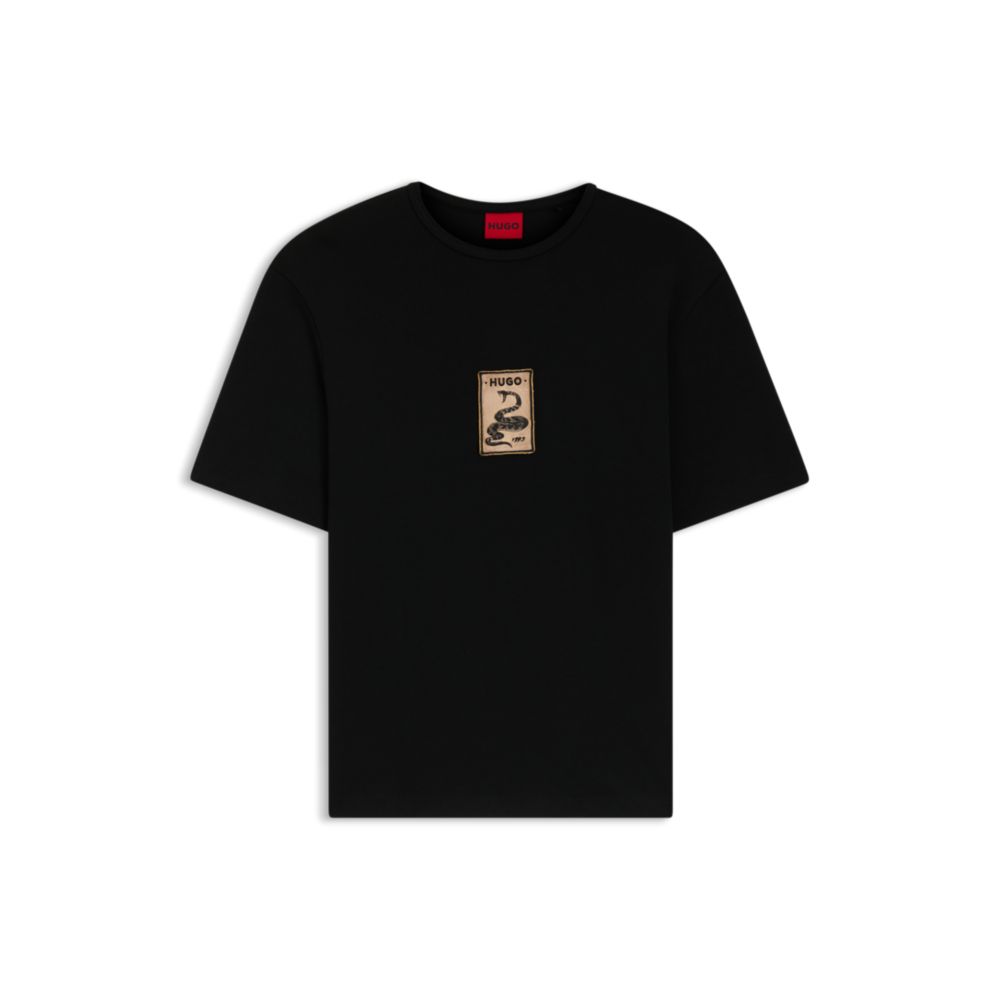 Camiseta de algodón con bordado