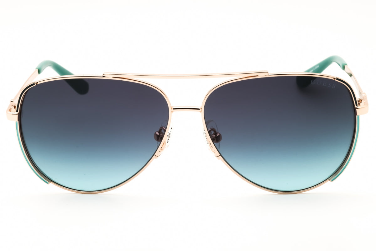 Gafas color azul y dorado