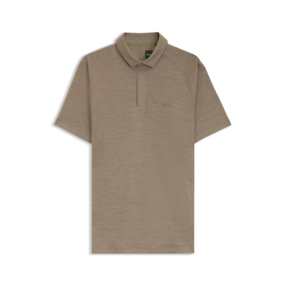 Polo de mezcla de lana de corte ajustado