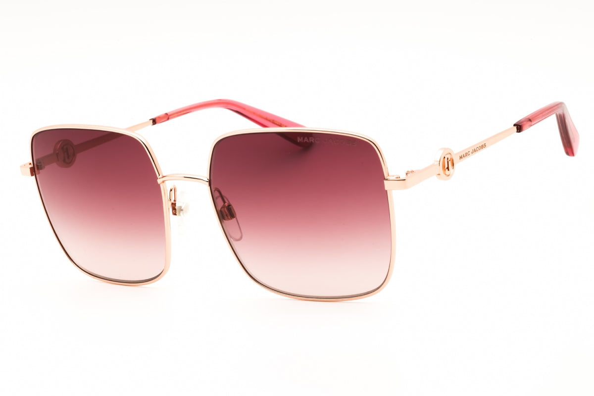 Gafas color rojo y vinotinto y dorado