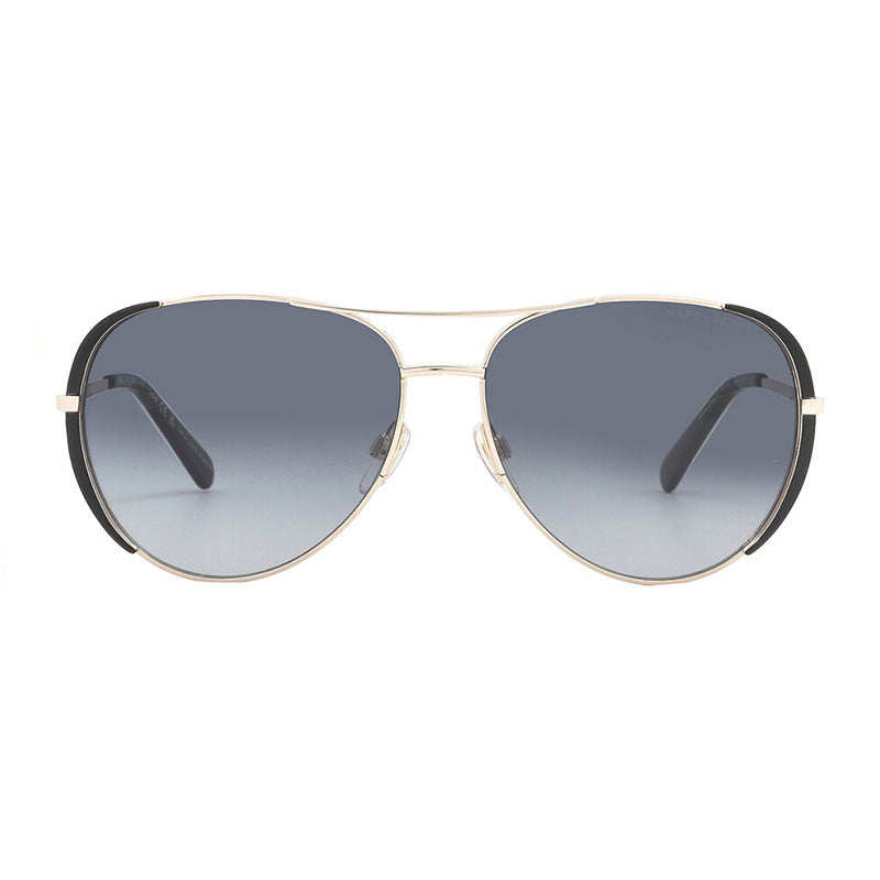 Gafas color gris oscuro y negro y dorado