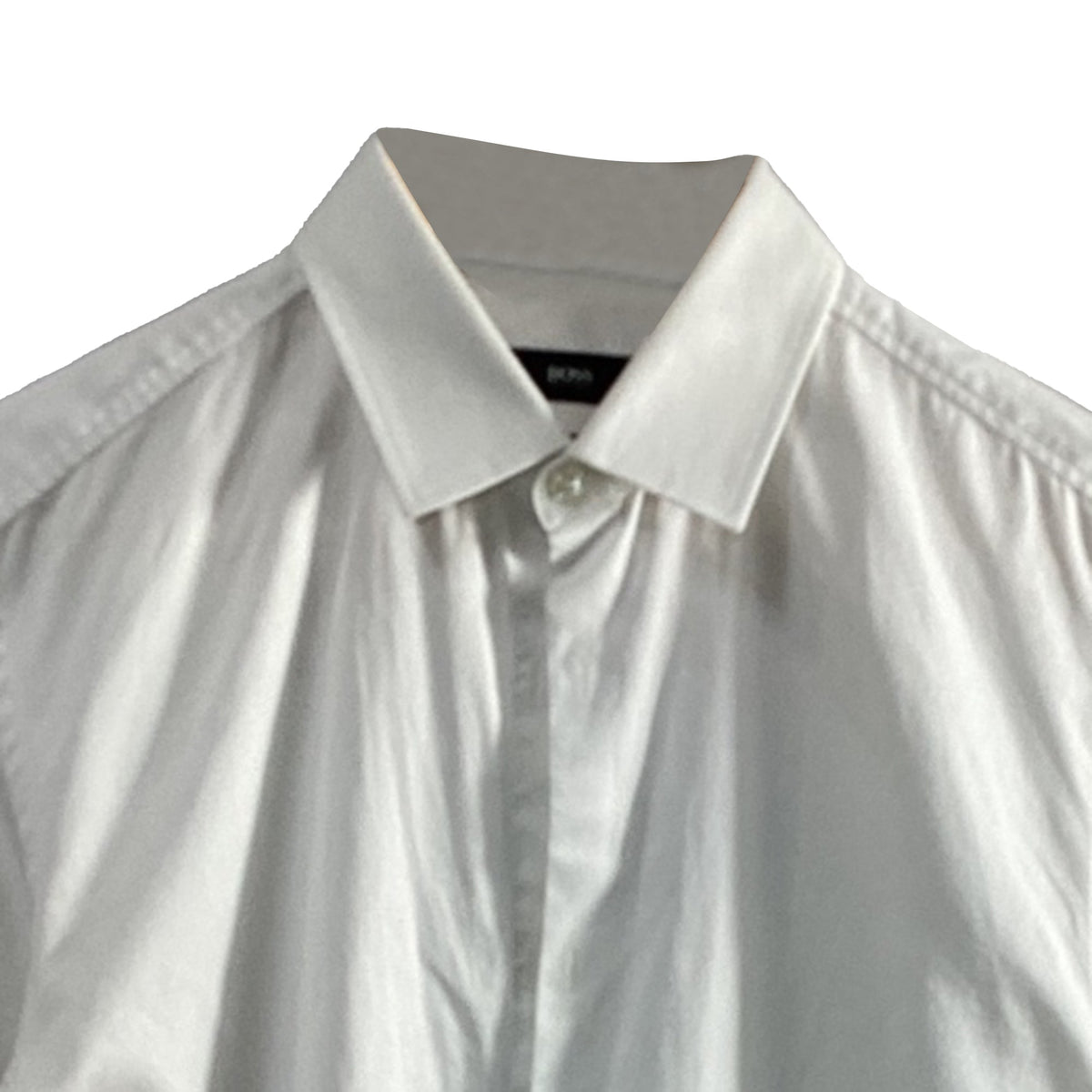 Camisa de algodón de corte ajustado color blanco
