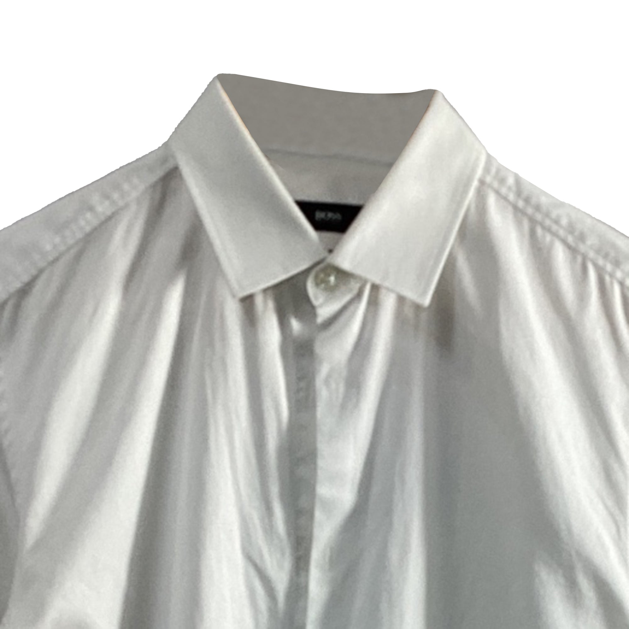 Camisa de algodón de corte ajustado color blanco