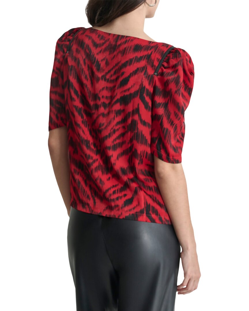 DKNY Top Asimétrico Manga Corta