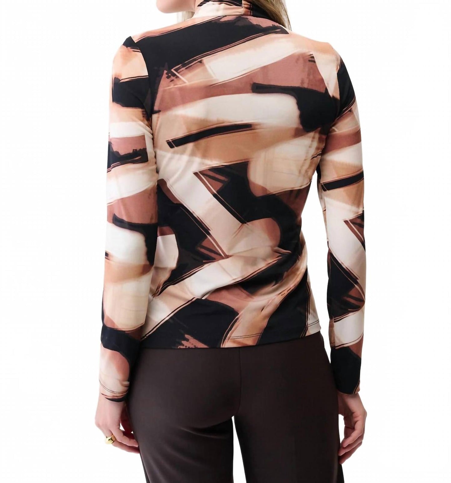 Top color negro y café