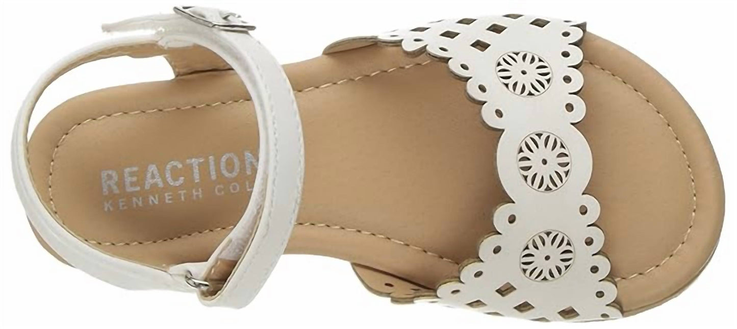Sandalias para niña color blanco