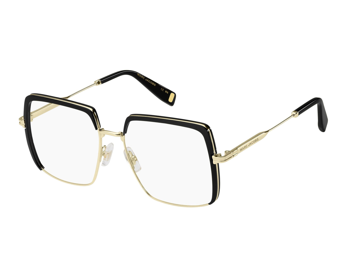 Montura para gafas de mujer 54 mm color negro y dorado