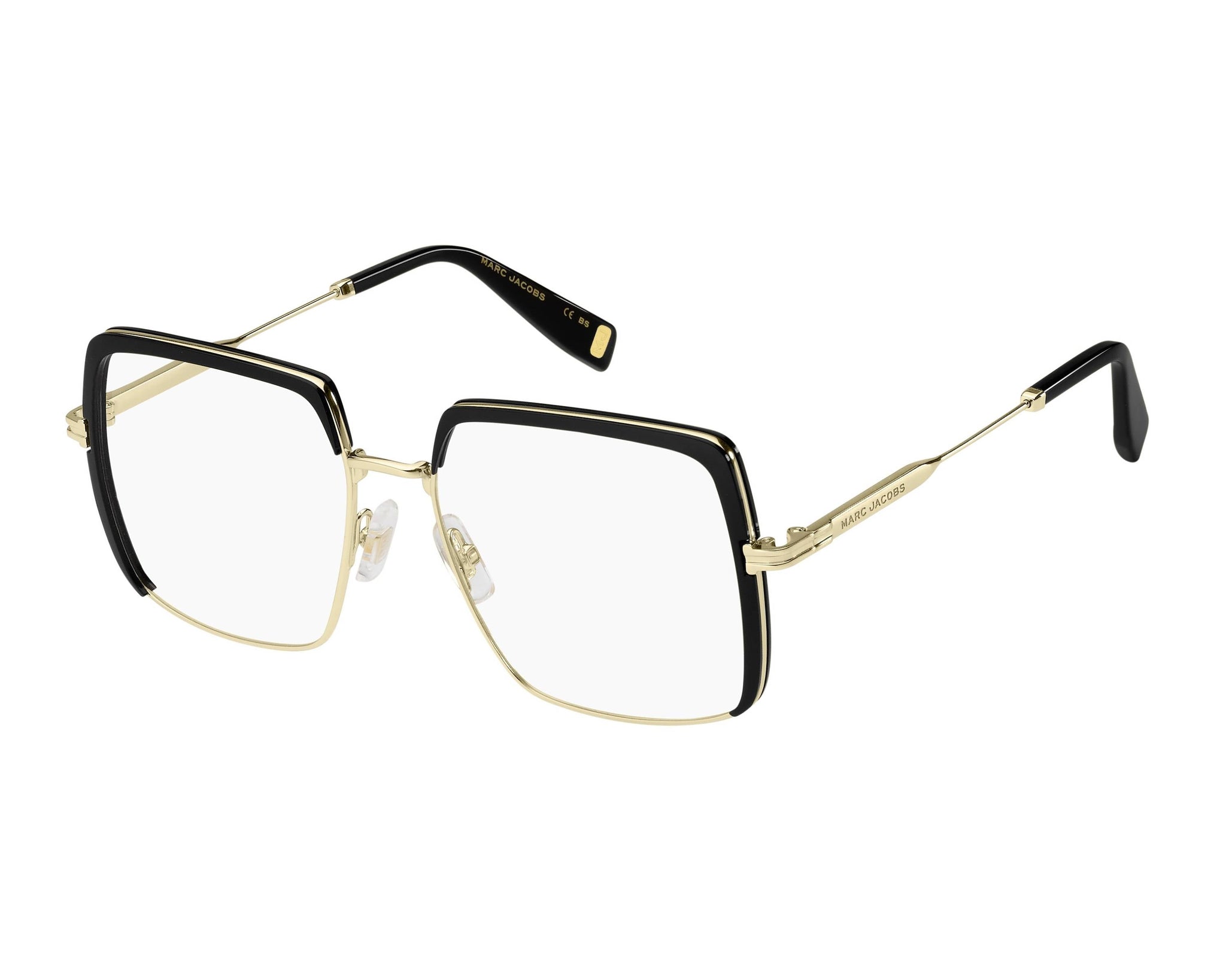 Montura para gafas de mujer 54 mm color negro y dorado