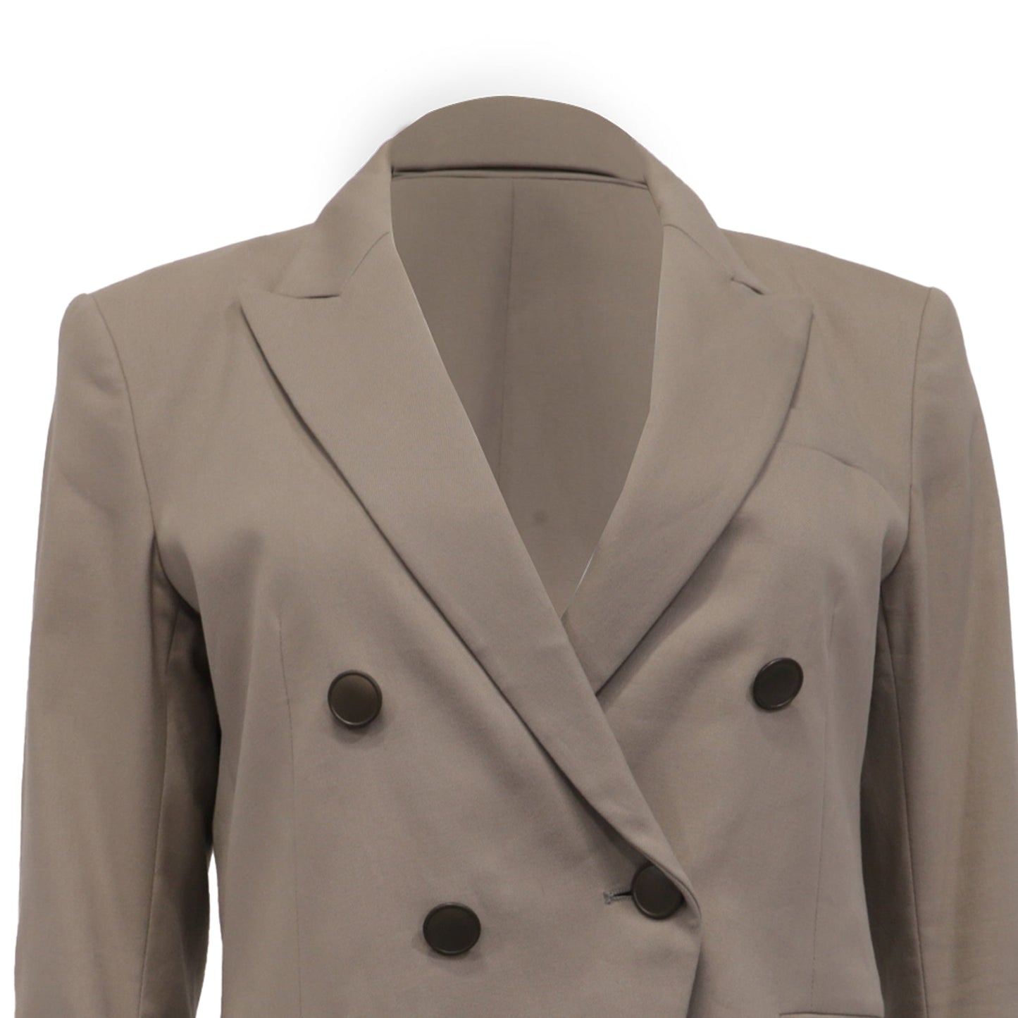 Theory Blazer de Doble Botonadura en Algodón Beige