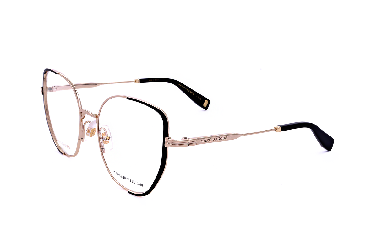 Montura para gafas de mujer 55 mm color negro y dorado
