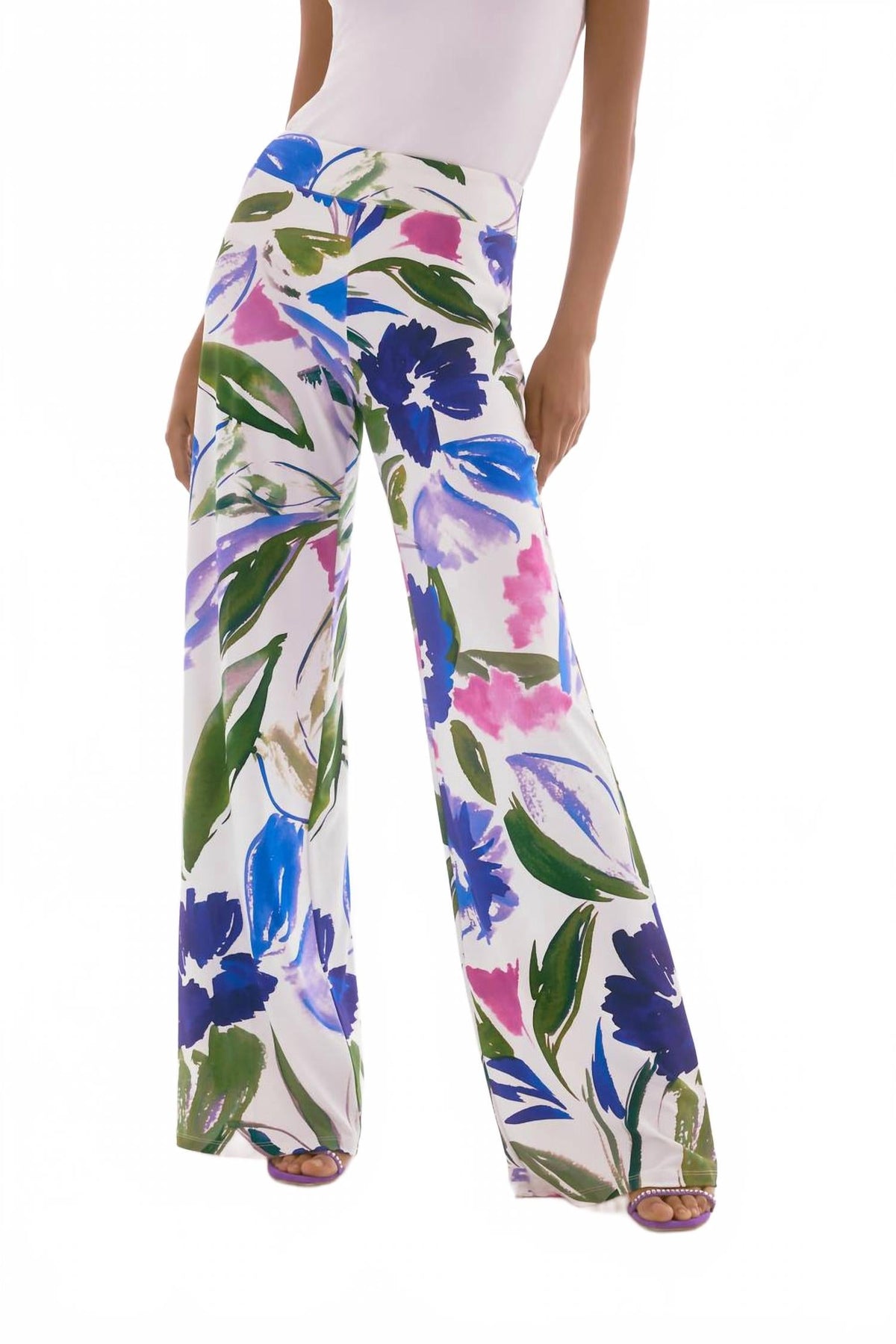 Pantalón con estampado floral