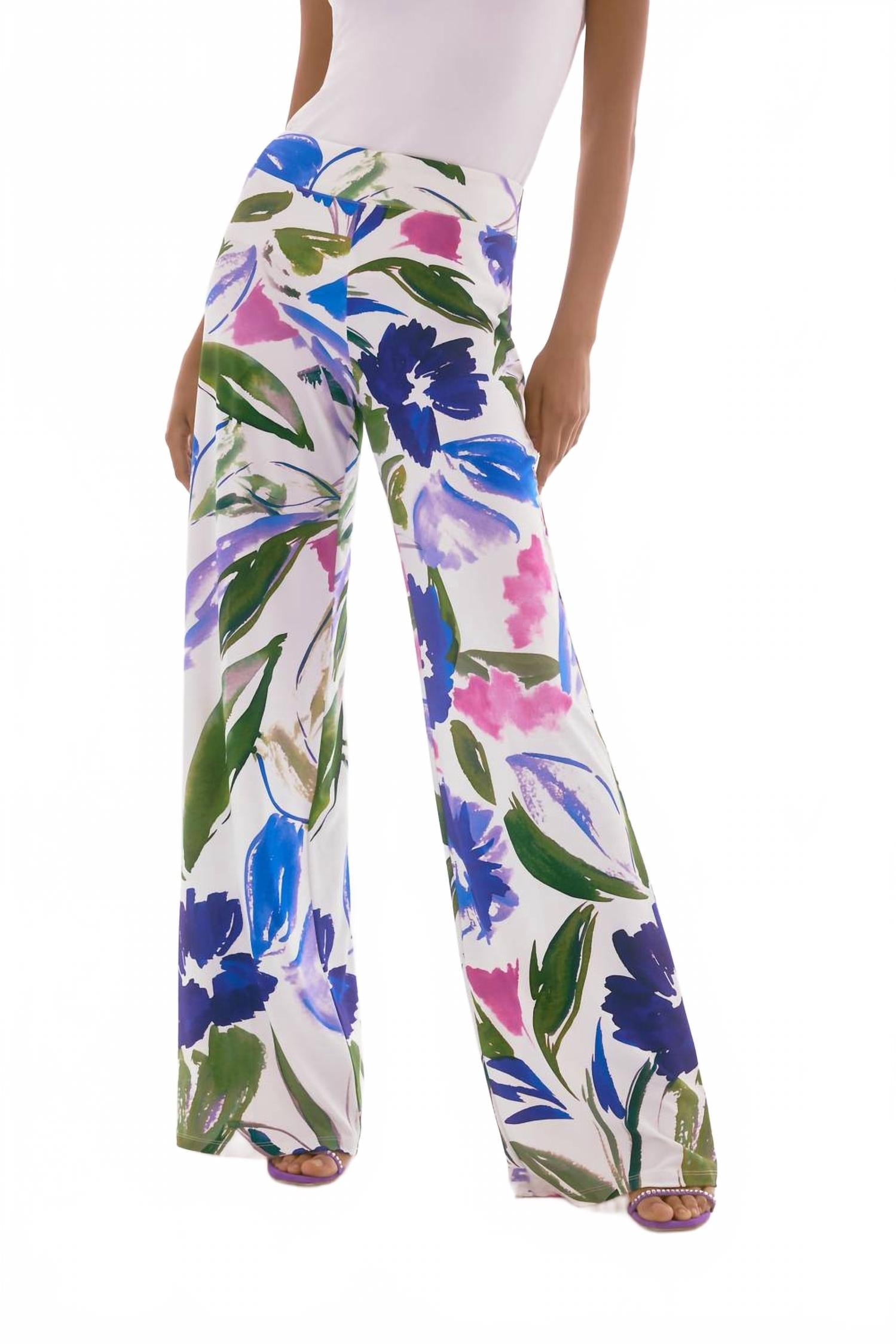 Pantalón con estampado floral