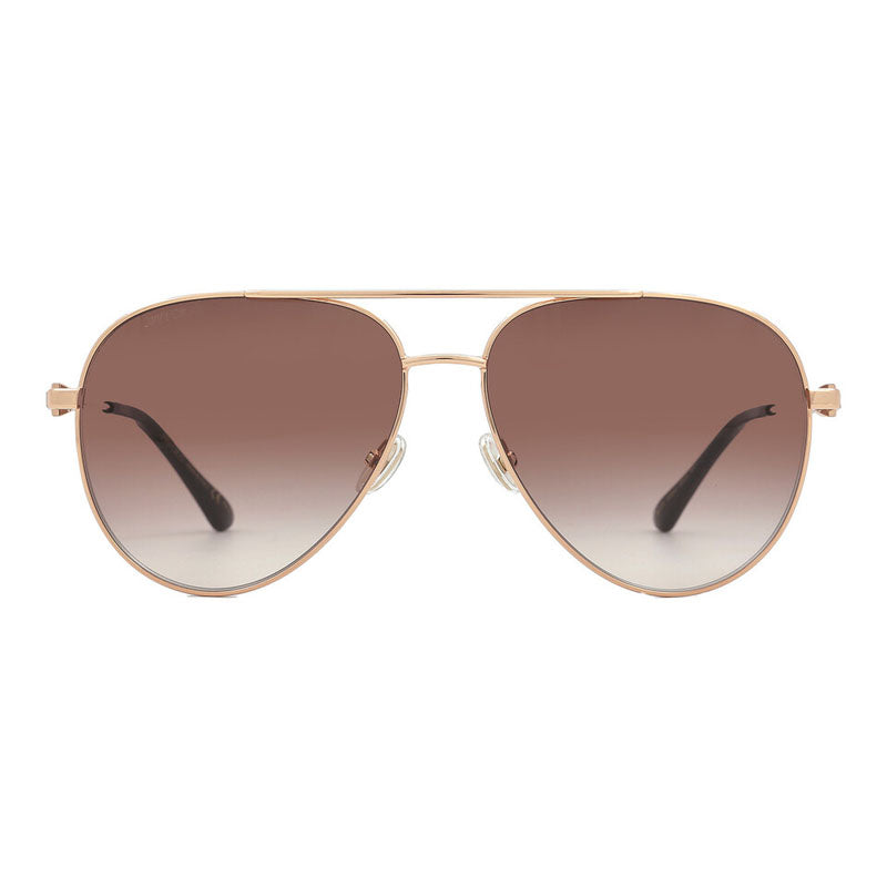 Gafas color café y dorado