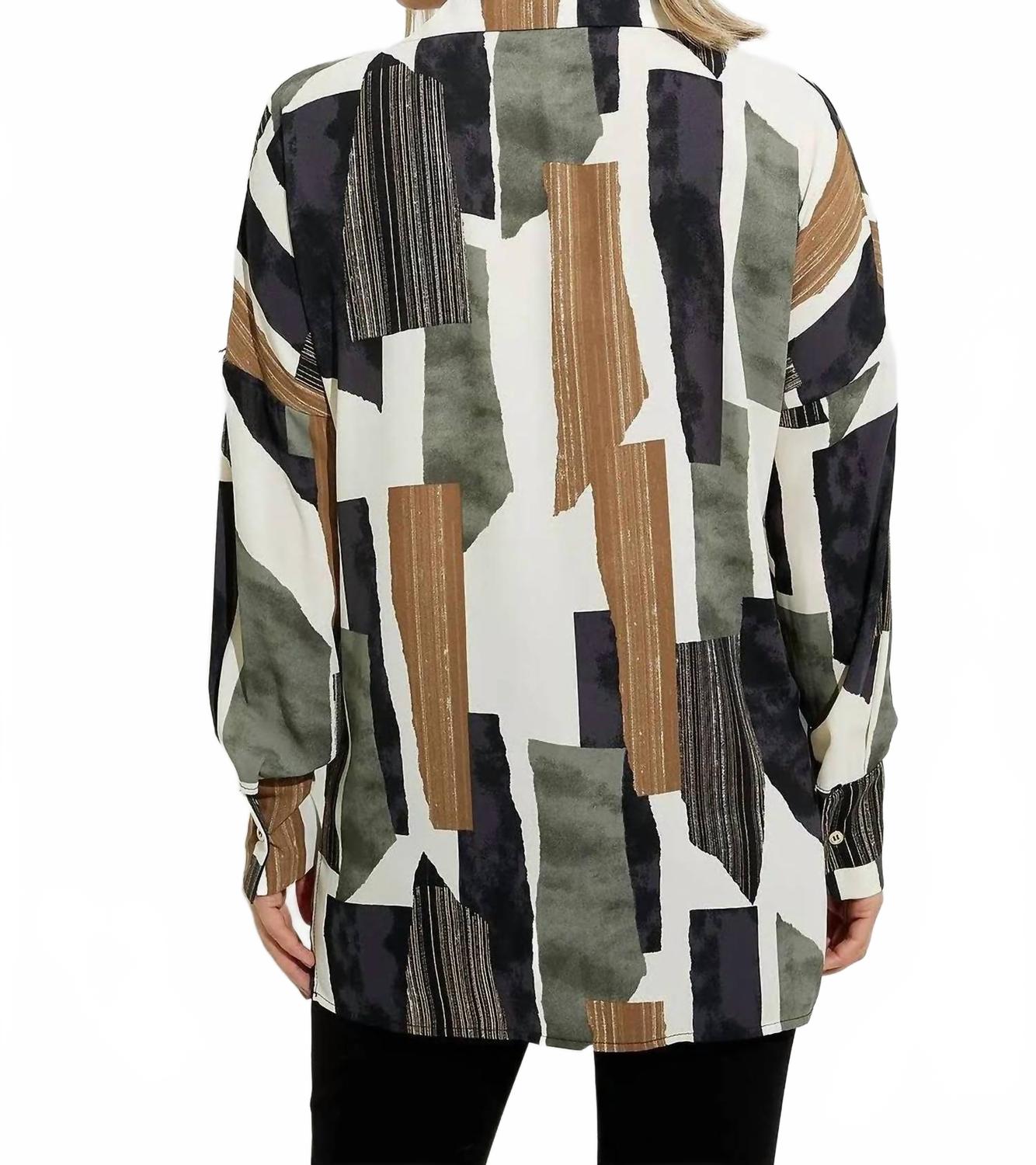 Blusa color negro y beige