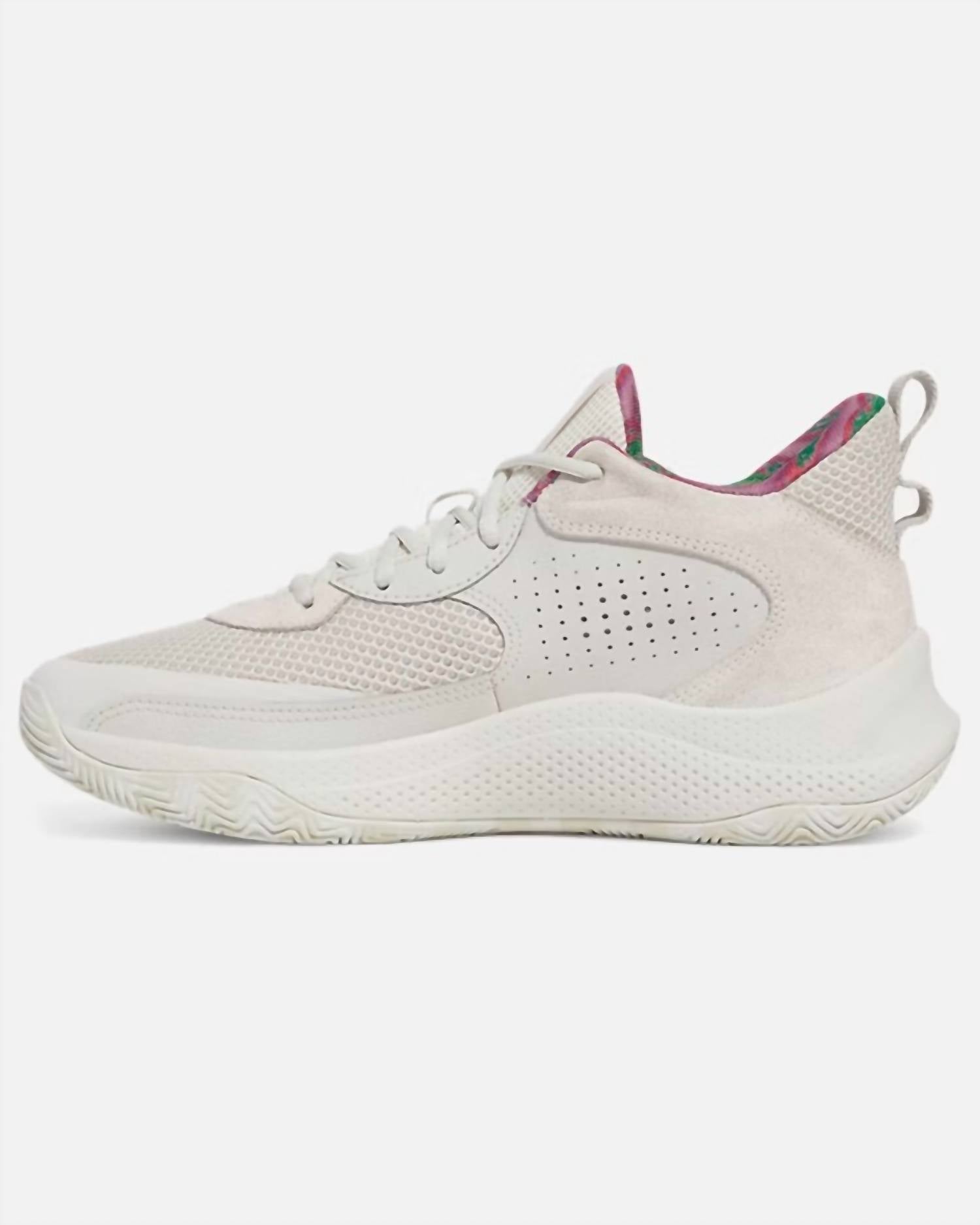 Tenis infantil de gamuza color blanco
