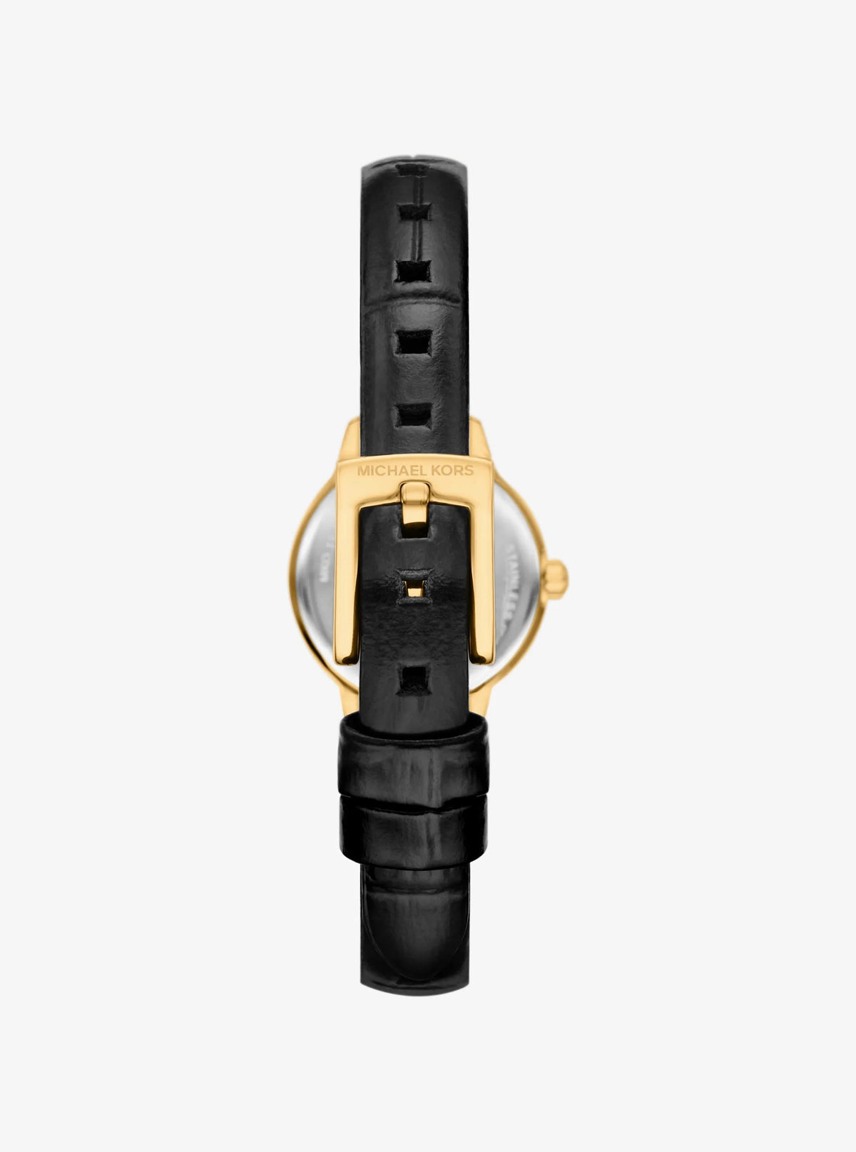 Reloj de cuero color dorado