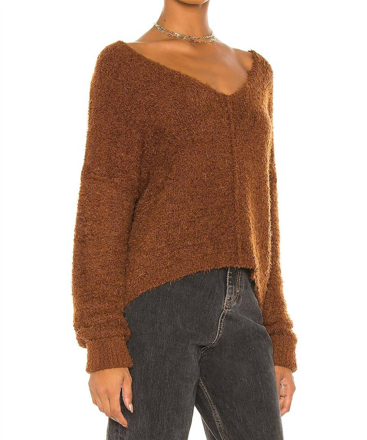 Suéter con cuello en V