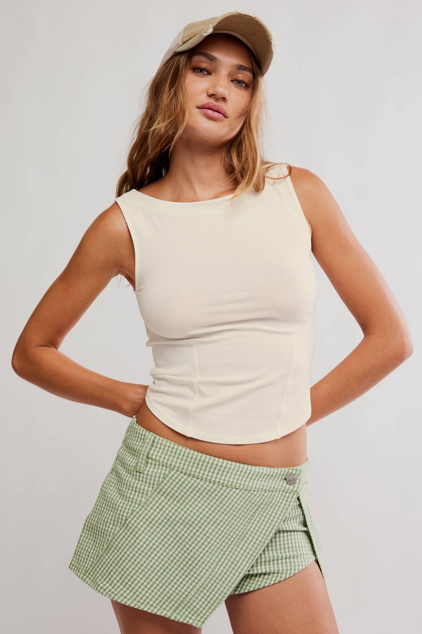 Camiseta sin mangas color blanco