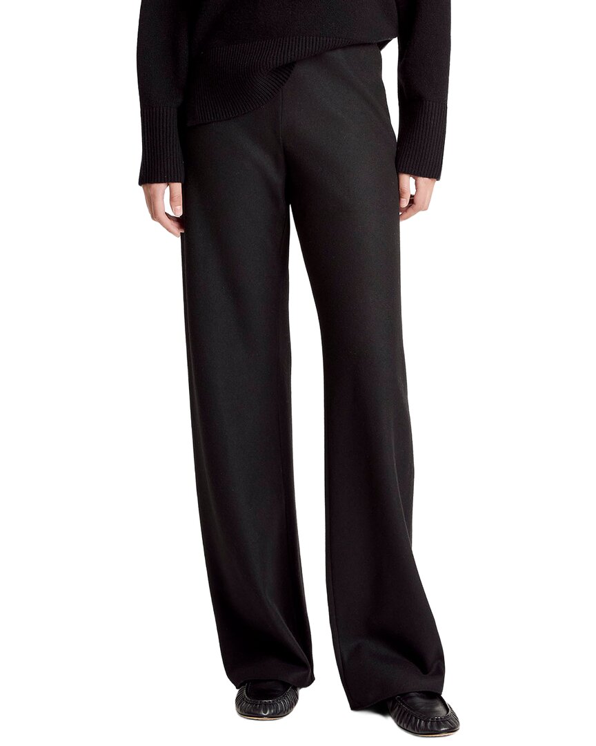 Pantalón de mezcla de lana de tiro alto