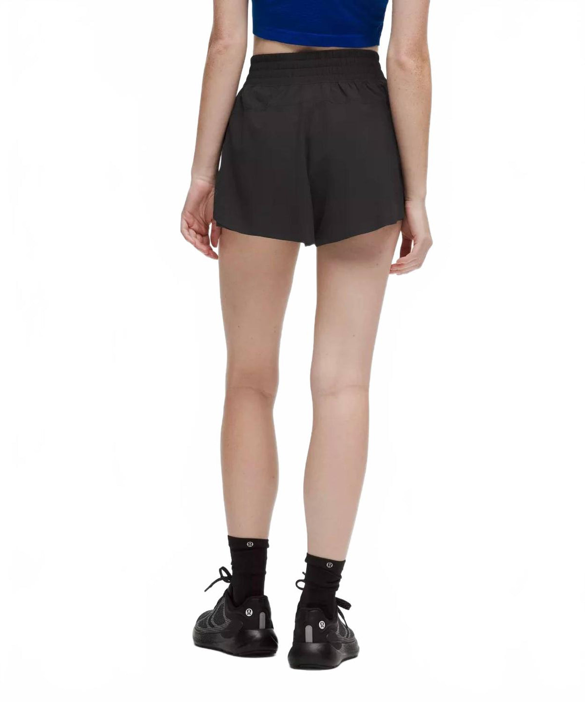 Short de tiro alto color negro