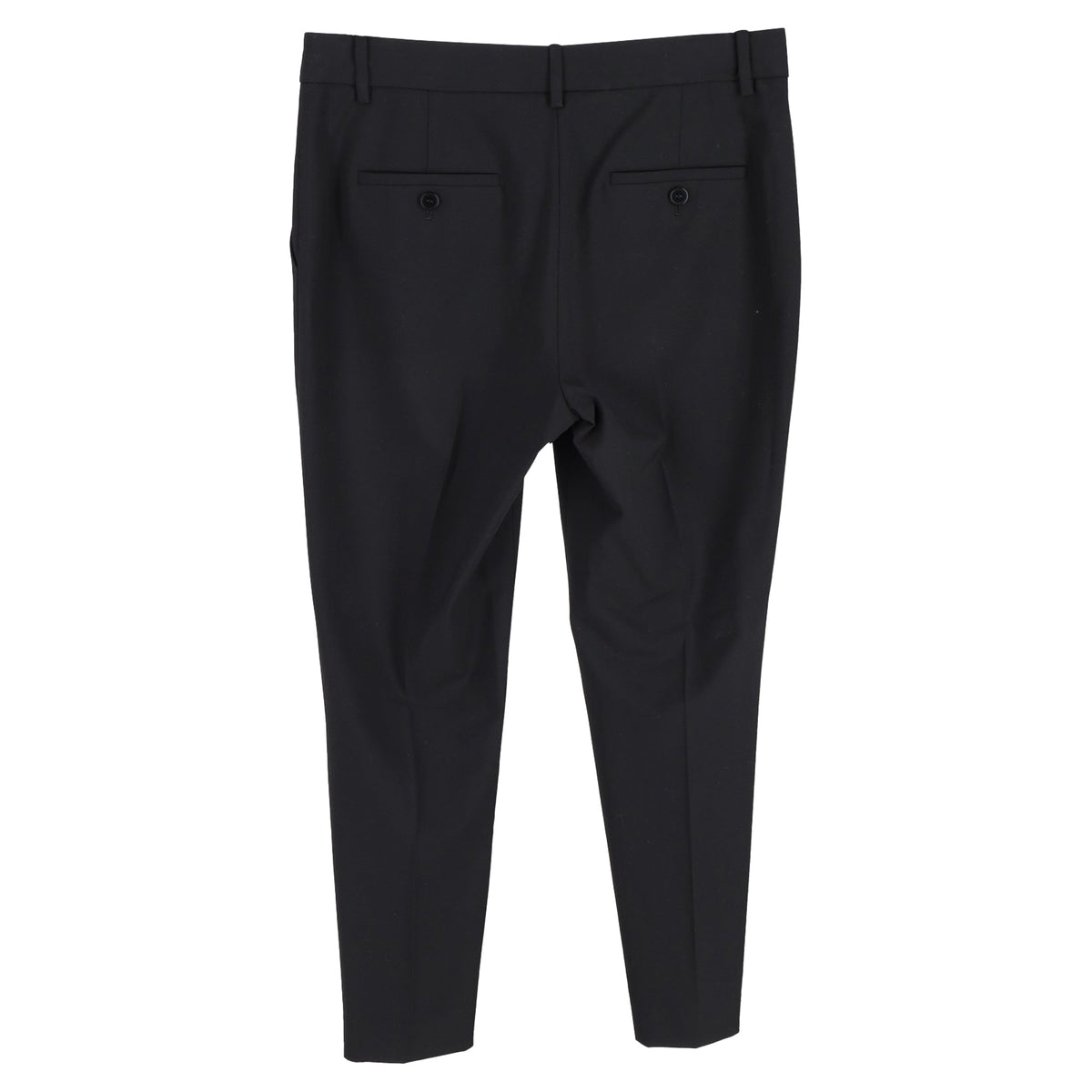 Pantalón de lino de corte recto color negro