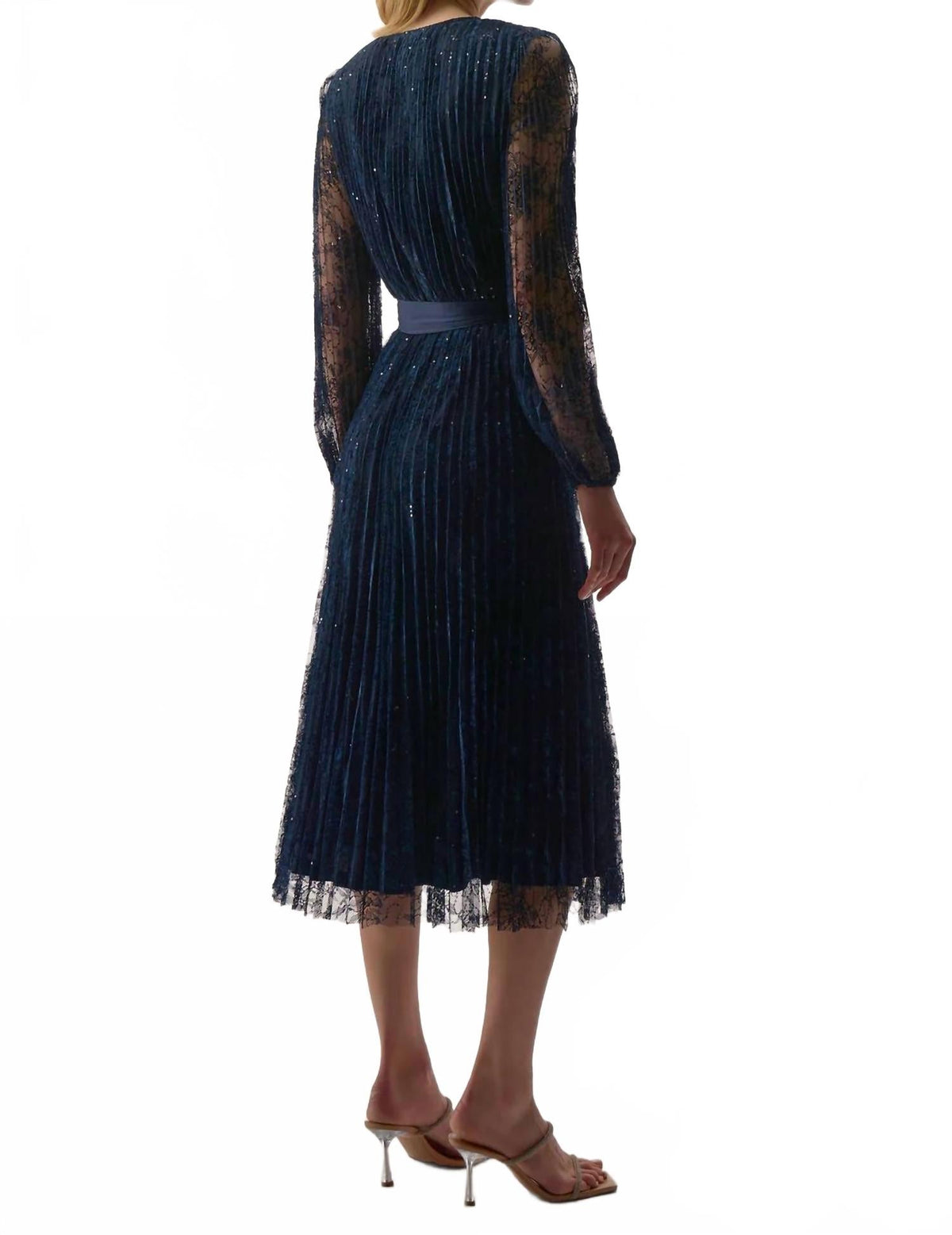 Vestido con lentejuelas color azul