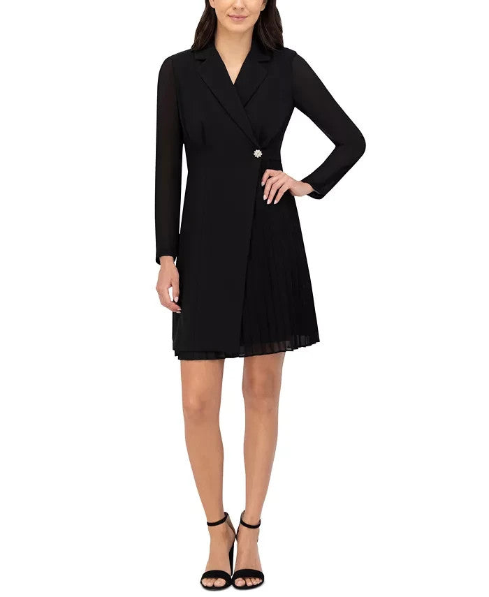Vestido de mujer de manga larga color negro