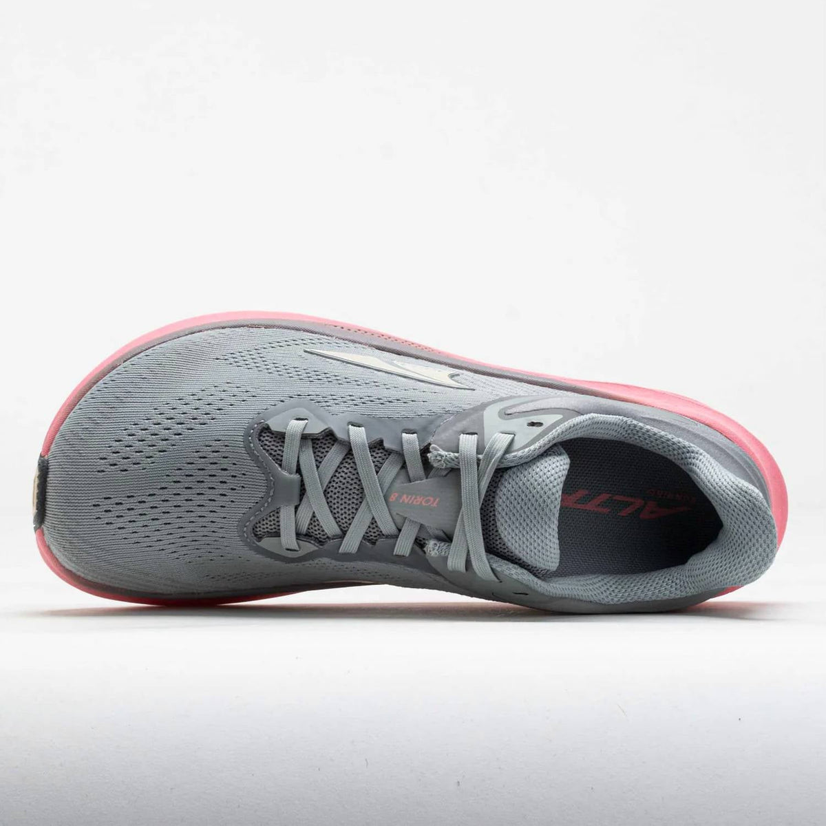 Tenis para correr de mujer color gris y rosado