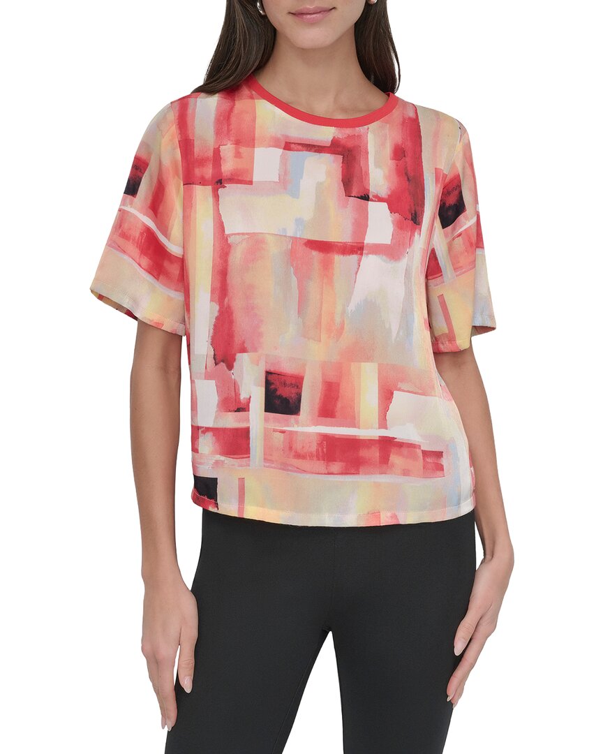 Top con cuello redondo