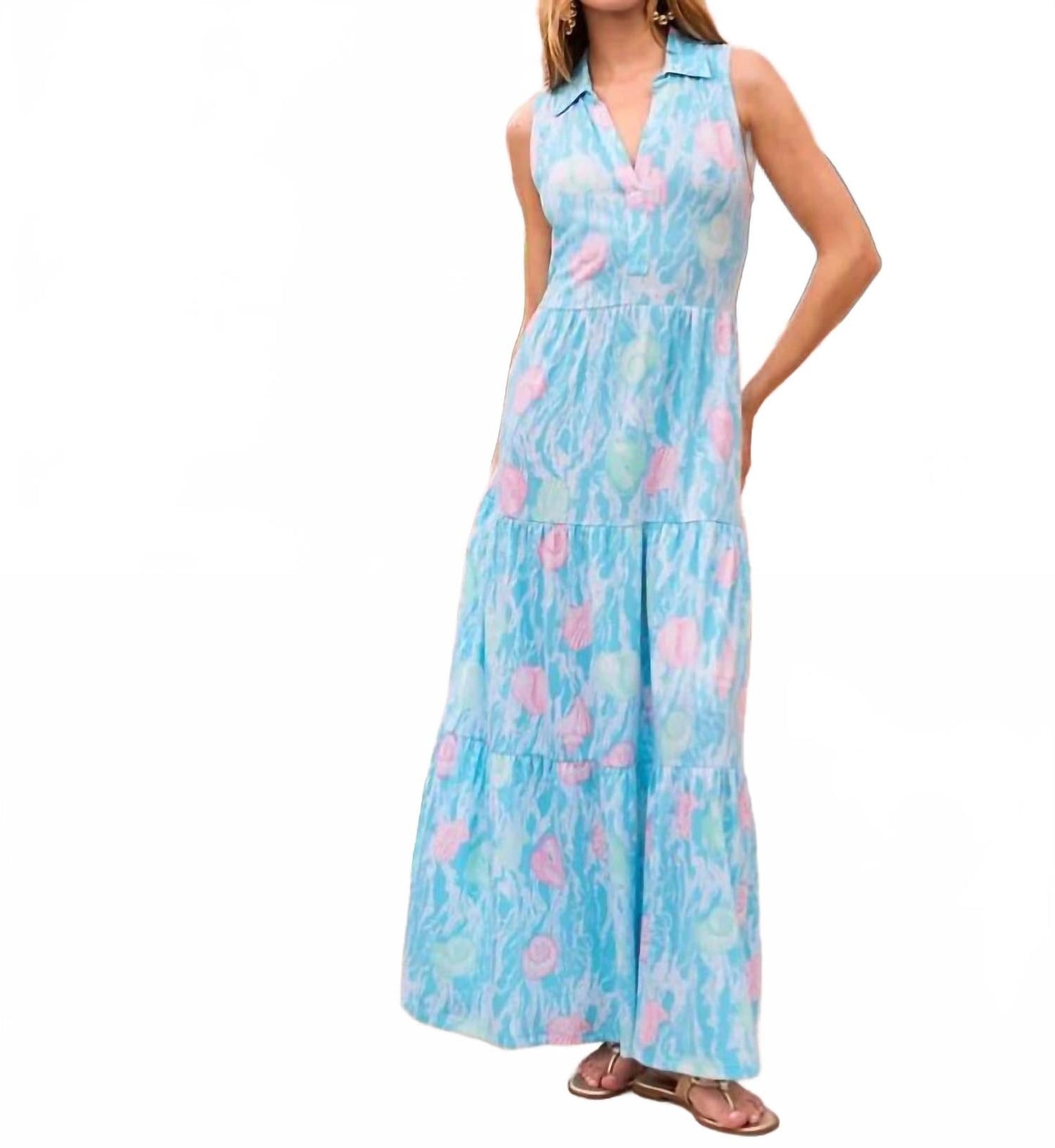 Vestido largo color azul