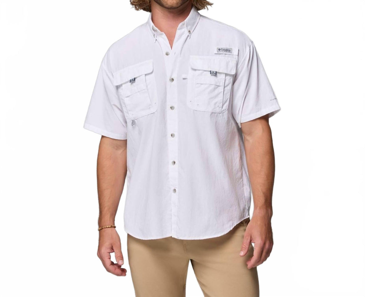 Camisa de hombre de manga corta color blanco