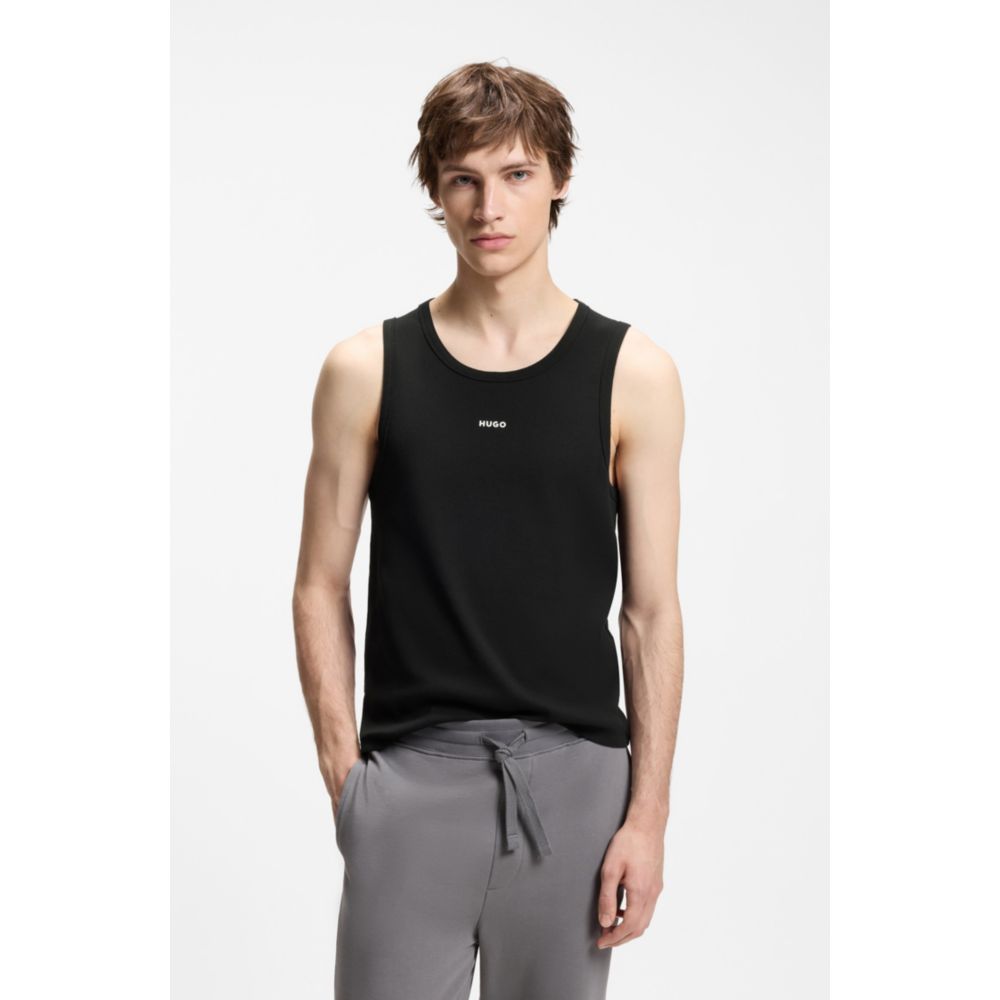 Camiseta sin mangas de algodón de corte ajustado