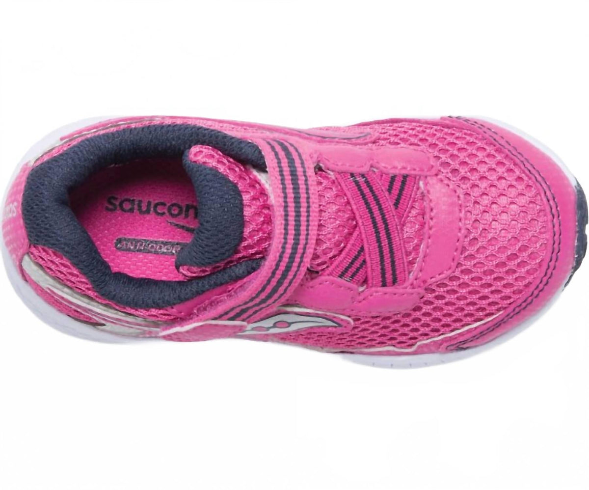 Tenis para niña color rosado y plateado