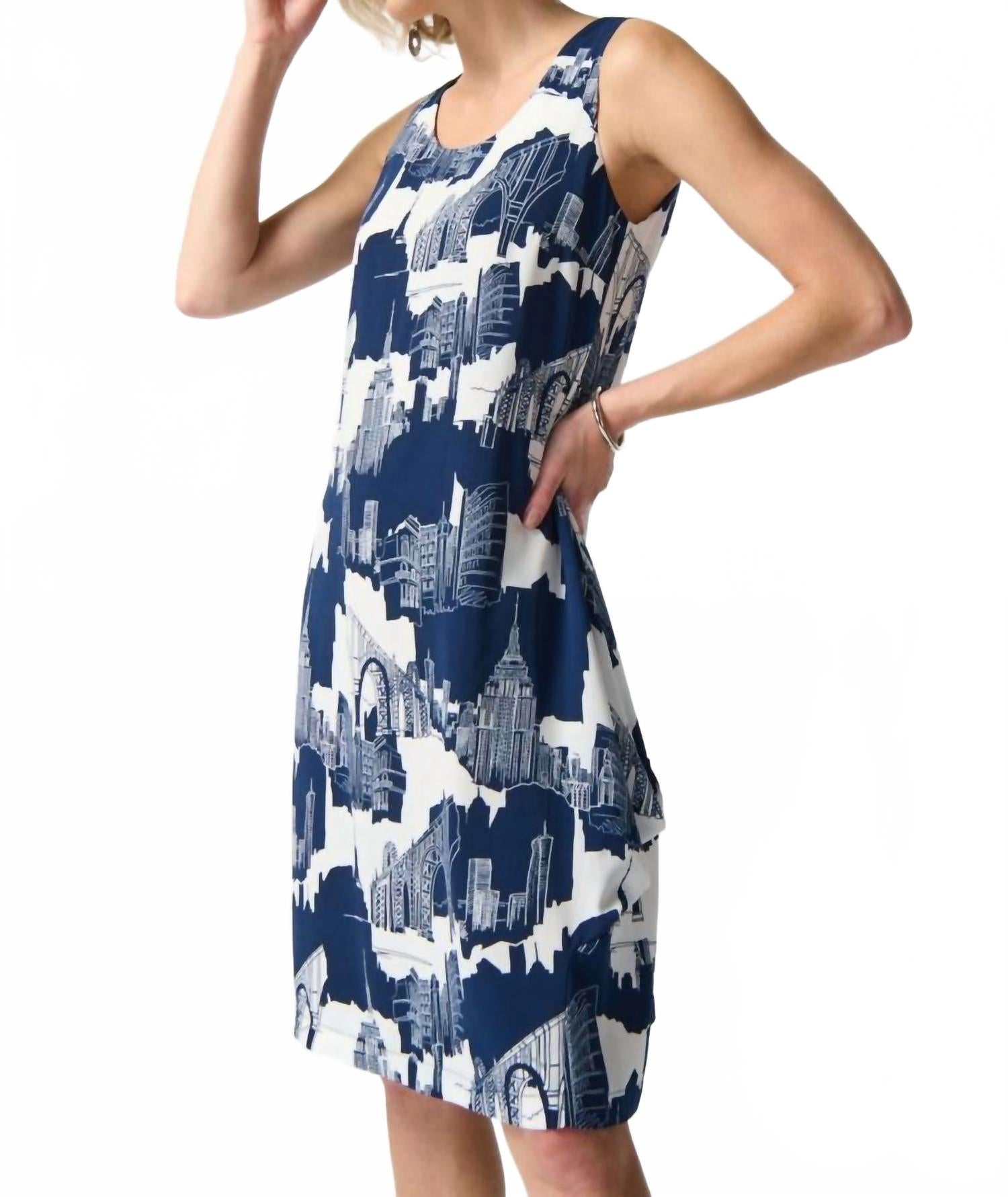 Vestido sin mangas color azul